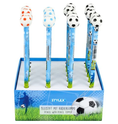 Bleistift mit Radiergummi Fussball