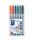 Folienstift B farbig sortiert 1,0-2,5 mm permanent 6er-Etui