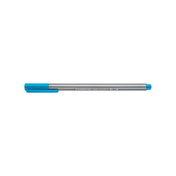 10 Stück Staedtler Fineliner triplus 334, 334-37, silber (Schreibfarbe: cyanblau), 0,3mm 4007817334027 Staedtler