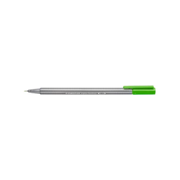 10 Stück Staedtler Fineliner triplus 334, 334-51, silber (Schreibfarbe: hellgrün), 0,3mm 4007817334041 Staedtler