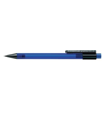 Druckbleistift Graphite 77705, 777 05-3, Härte B, 0,5mm, blau, mit Radiergummi