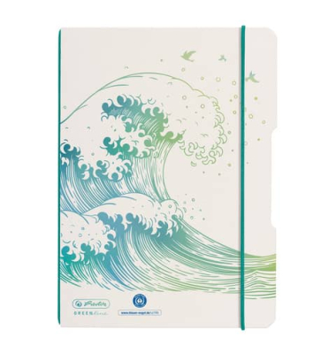 Notizbuch 50033669, GreenLine, weiß, A5, punktkariert, 80g, 40 Blatt / 80 Seiten