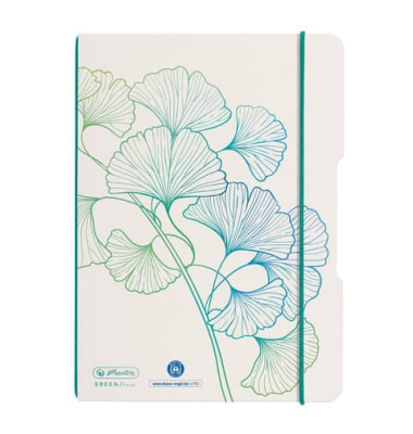 Notizbuch 50033676, GreenLine, weiß, A5, punktkariert, 80g, 40 Blatt / 80 Seiten