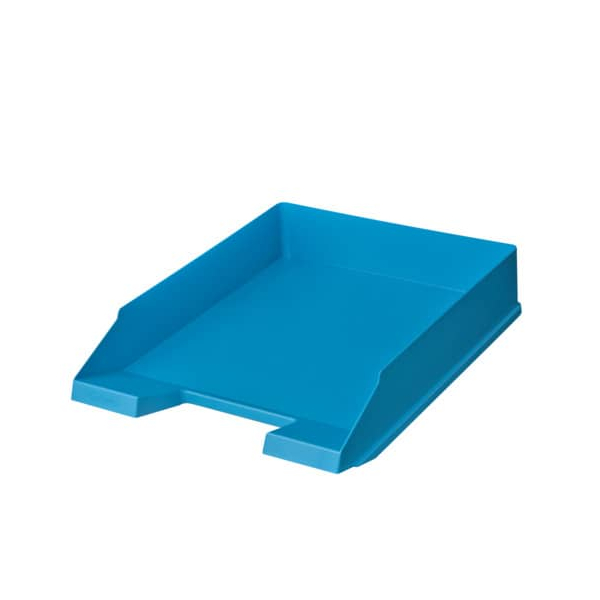 5 Stück Herlitz Briefablage classic recycling 50033966, A4 / C4, intensiv blau, Polystyrol/recycelter Kunststoff stapelbar 4008110261362 Herlitz