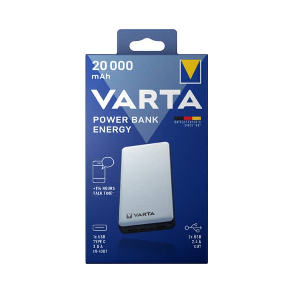 4008496019083 - 2xUSB A Mobile Stromversorgung Power Bank Energy 20000 20000mAh 2xUSB A 1xUSB C 57978 101 111 4008496019083