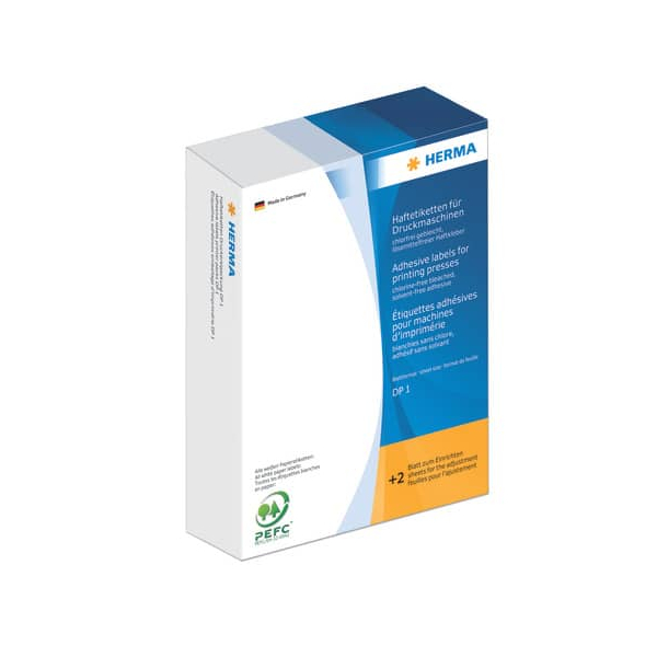 4008705030526 - HERMA Selbstklebende Etiketten 3052 Leuchtrot Rechteckig 52 x 82 mm 252 Blatt à 4 Etiketten