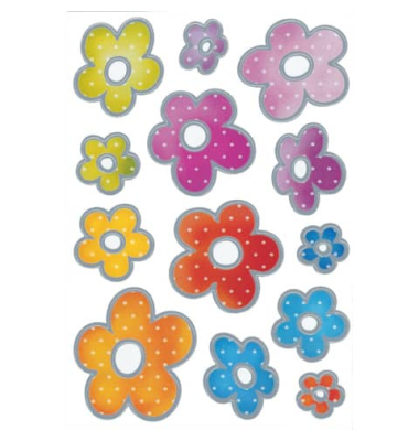 3332 Decorsticker Schmucketikett Blumen