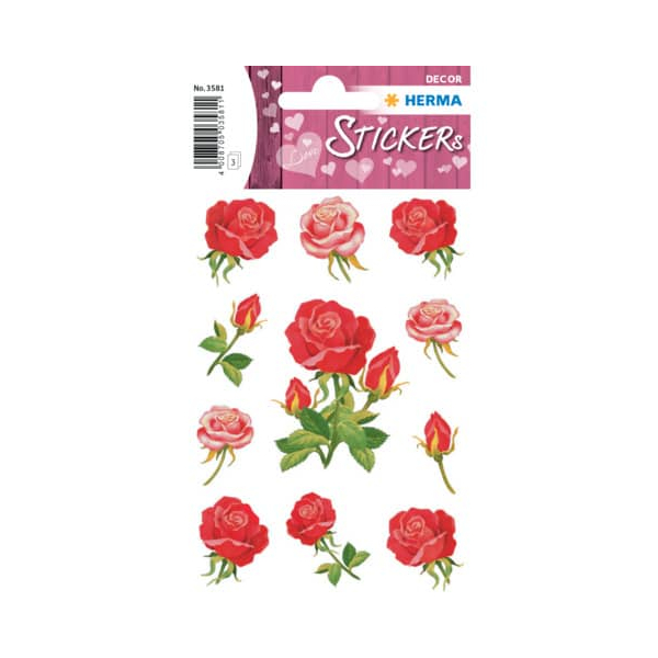 10 Stück Herma 3581 Schmucketikett Rosen 4008705035811 Herma 33 Stück