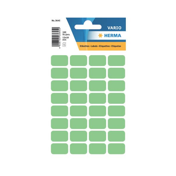 4008705036450 - Etiketten Vario 3645 grün 12x19mm rechteckig 4008705036450 10 Stück