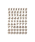 4193 Zahlen 8 mm 0-9 Prismaticfolie gold glitzernd 1 Bl.