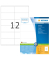 Etikett 105x48mm weiss PREMIUM A4 6000Et 500Bl 12Et Bl LaserInkCopy