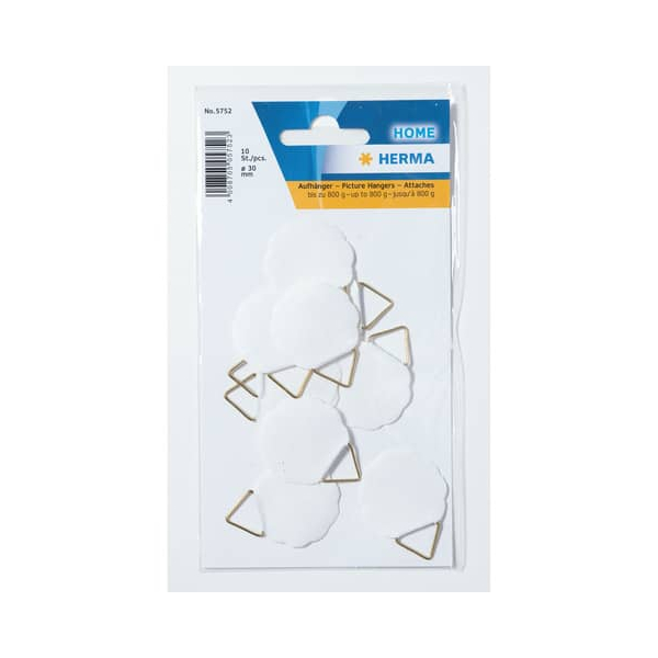 10 x HERMA Bildaufhänger 34,5mm wasserlöslich gummiert VE=10 Stück