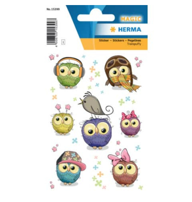 Sticker MAGIC Eulenkinder Transpuffy