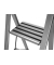 Tritthocker 601013100 Klapptritt, 1 x 4 Stufen, alu, Aluminium
