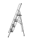 Tritthocker 601013100 Klapptritt, 1 x 4 Stufen, alu, Aluminium