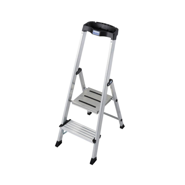 4009199127204 - Aluminium Stufen-Stehleiter Arbeitshöhe (max) 240 m 127204 Silber 4009199127204 Krause