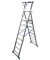 Alu Podestleiter Stabilo 2 x 8 Stufen fahrbar