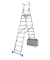 Alu Podestleiter Stabilo 2 x 10 Stufen fahrbar