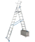 Alu Podestleiter Stabilo 2 x 10 Stufen fahrbar