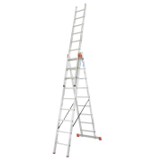 Alu Vielzweckleiter 1296 Monto Tribilo 3 x 9 Stufen
