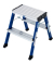 Aluminium Doppel-Klapptritt klappbar Arbeitshöhe (max.): 2.45 m Krause 130082 Blau