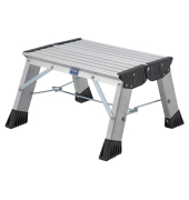 Aluminium Doppel-Klapptritt klappbar Arbeitshöhe (max.): 2.20 m Krause Treppy PlusLine 130327 Silber 1.8 kg
