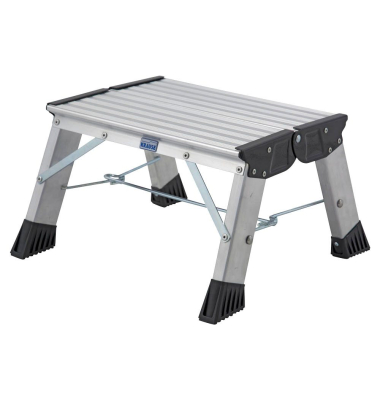 Aluminium Doppel-Klapptritt klappbar Arbeitshöhe (max.): 2.20 m Krause Treppy PlusLine 130327 Silber 1.8 kg