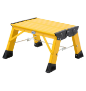 Aluminium Doppel-Klapptritt klappbar Arbeitshöhe (max.): 2.20 m Krause Treppy PlusLine 130334 Gelb 1.8 kg