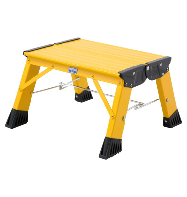 Aluminium Doppel-Klapptritt klappbar Arbeitshöhe (max.): 2.20 m Krause Treppy PlusLine 130334 Gelb 1.8 kg