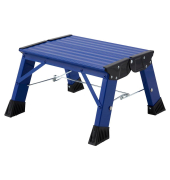 Aluminium Doppel-Klapptritt klappbar Arbeitshöhe (max.): 2.20 m Krause Treppy PlusLine 130341 Blau 1.8 kg