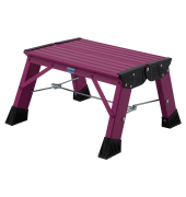 Aluminium Doppel-Klapptritt klappbar Arbeitshöhe (max.): 2.20 m Krause Treppy PlusLine 130358 Pink 1.8 kg