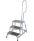 Aluminium Montagetritt fahrbar Arbeitshöhe (max.): 2.60 m Krause STABILO Professional 805089 Silber 11 kg