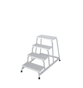 Aluminium Montagetritt  Arbeitshöhe (max.): 2.80 m Krause  805348 Silber 11 kg