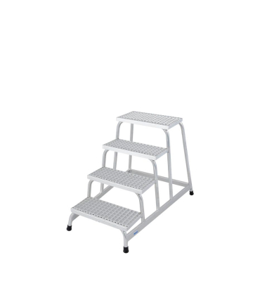 Aluminium Montagetritt  Arbeitshöhe (max.): 2.80 m Krause  805348 Silber 11 kg