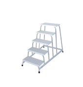 Aluminium Montagetritt  Arbeitshöhe (max.): 3.00 m Krause  805355 Silber 14 kg