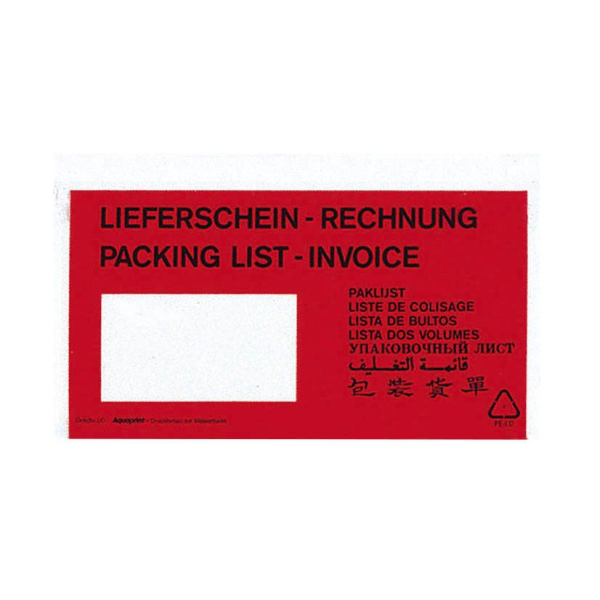 4009445199108 - Lieferscheintaschen 2FVDO019910 Din Lang LIEFERSCHEIN - RECHNUNG selbstklebend 4009445199108 250 Stück 4009445199108 - Lieferscheintaschen 2FVDO019910 Din Lang LIEFERSCHEIN - RECHNUNG selbstklebend 4009445199108 250 Stück