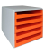 Schubladenbox orange DIN A4 mit 5