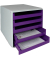 Schubladenbox violett DIN A4 mit 5