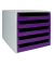 Schubladenbox violett DIN A4 mit 5