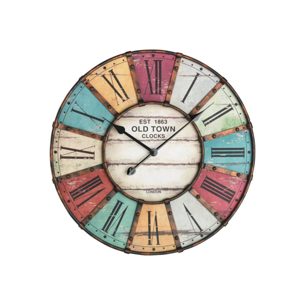 4009816025449 - 0 x 60 TFA® Wanduhr Vintage 603021  mehrfarbig braun Metall 50 x 605 cm 603021 4009816025449