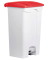 Mülleimer 90,0 l weiß, rot H24023-25