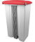 Mülleimer 90,0 l weiß, rot H24023-25