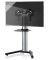 TV-Ständer Stadino Mini schwarz, silber, schwarzglas