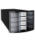 Schubladenbox Impuls 1010-363 schwarz/transparent 4 Schubladen geschlossen