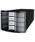 Schubladenbox Impuls 1010-363 schwarz/transparent 4 Schubladen geschlossen