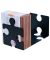Buchstützen PUZZLE schwarz