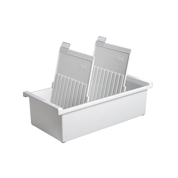 4012473955318 - Karteikasten ohne Deckel A5 hoch für 1300 Karten lichtgrau 4012473955318 HAN