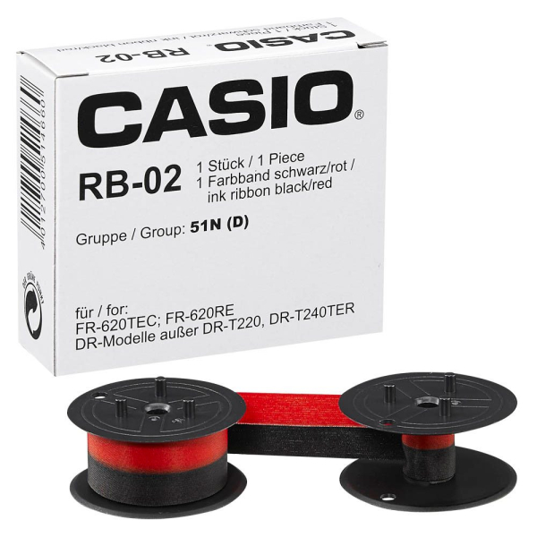 4012700514660 - RB-02 - Schwarz   Rot - Farbband - für DR-320TEC DR-320TER DR-420TEC DR-T120