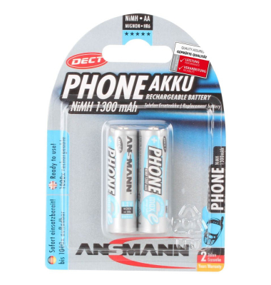 Mignon (AA)-Akku NiMH Ansmann DECT maxE HR06 1300 mAh 1.2 V