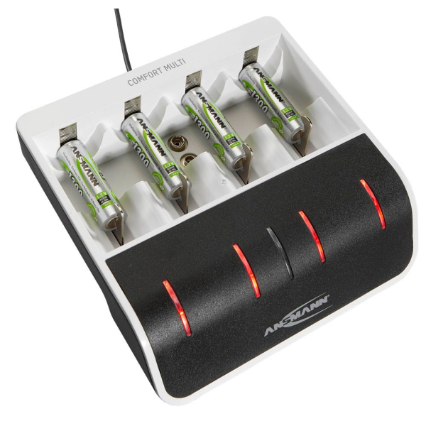4013674161126 - Comfort MultiCharger für NiMH-Batterien - Mikrocontroller-gesteuerte Ladung mit individueller Schlossüberwachung